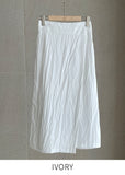 Make Unbalanced Wrap Banding Long Skirt
