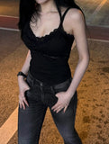 Soft lace slim top