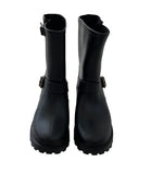 HALF BUCKLE RAIN BOOTS