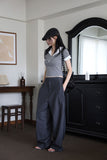 Ader pintuck wide slacks
