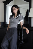 Double Gray Collar Tee