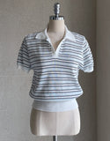 Celia Linen Stripe Collar Knit