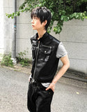 Rumiko Semi-Crop Pocket Sleeveless Jacket