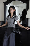 Double Gray Collar Tee