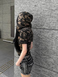Camo Slender Crop Hoodie