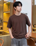 Mens Crop Silket Short Sleeve T-shirts