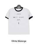 Decen Lettering Ringer Short Sleeve T-shirt