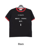Decen Lettering Ringer Short Sleeve T-shirt