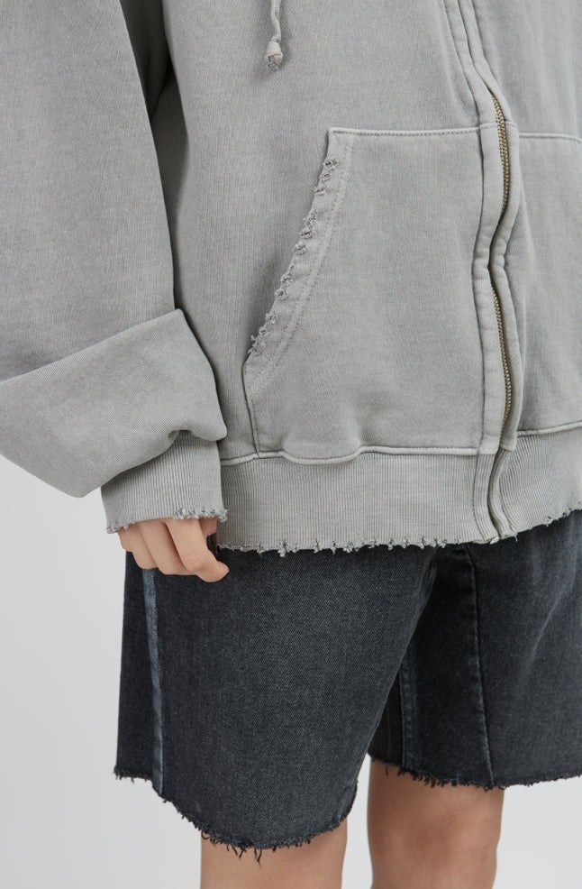 【Raucohouse】Vintage dying hoodie zip-up Raucohouse】Vintage dying hoodie zip-up