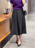 Make Unbalanced Wrap Banding Long Skirt