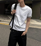 Dadd Daily Color Matching Roll-Up Short Sleeve Tee *Semi Crop