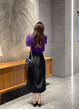 Make Unbalanced Wrap Banding Long Skirt