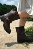 HALF BUCKLE RAIN BOOTS