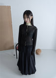 WRINKLE MESH CARDIGAN