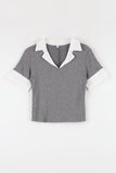 Double Gray Collar Tee