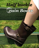 HALF BUCKLE RAIN BOOTS