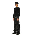 LOGO ONE SIDE ZIP UP KNIT