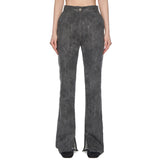 Dine slit flare trousers