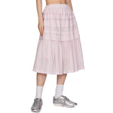 Milk flared long skirt