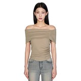 Dre shirring off shoulder