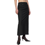 Rivet Slit Long Skirt