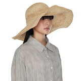 Nava wide raffia hat