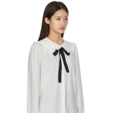 Via ribbon blouse