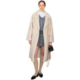 Harmo belted shearling long coat