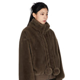 Bly drop fur shearling jacket