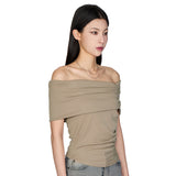 Dre shirring off shoulder