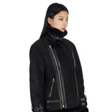 Worth leather fur shearling jacket