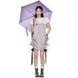 Dinzer Shirring Mid-Length One Piece