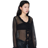 Raven Net Cardigan