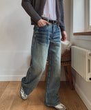 Godin Washed Back Pocket Wide Denim