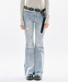Lulu damage bootcut denim pants