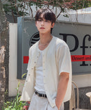 Snapd Round Short Sleeve Cardigan