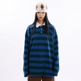 Moab over stripe collar T-shirt