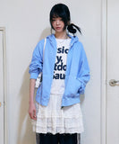 Pigment crop zip-up hoodie