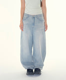 Ash house wide denim pants