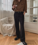 Eden One-Tuck Semi Bootcut Slacks