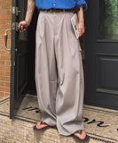 Chid pin tuck wide slacks