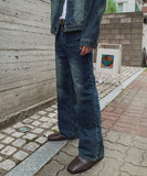 Morgan Corduroy Patch Wide Denim Pants