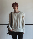 Ullen Wool Henley Neck Double Long Sleeve Tee