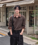 Niban Shirt Layered Crop V-Neck Knit