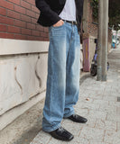 Boden back-banded semi-wide denim