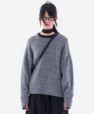 Furry wool hand warmer loose knit