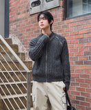 Kennen Fingerhole Wool Knit Zip-up