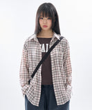 Cream vintage check shirt