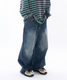 Bay vintage back parachute denim pants