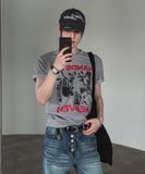 Heaven Graphic Lettering Short Sleeve T-shirt